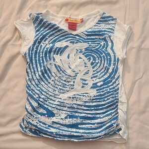 Apple Bottoms Blue and White Kids Tee